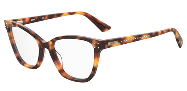 Premium Women Moschino Eyeglasses: Mos595 - Havana 2 - SpecSMART Eye Clinic (Diagonal View)